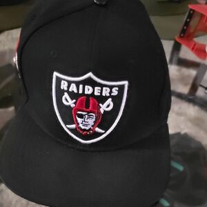 Black And Red Raiders Snapback Cap NFL Prostyle